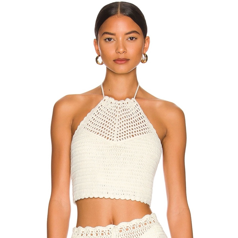 More to Come Angelina Halter Top in Ivory